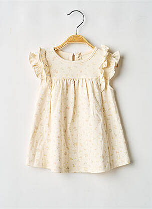 Robe mi-longue sans manche sans manche beige UAUA fille