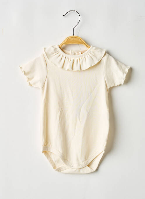 Body lingerie fermeture pressionnée à l'entrejambe beige UAUA fille