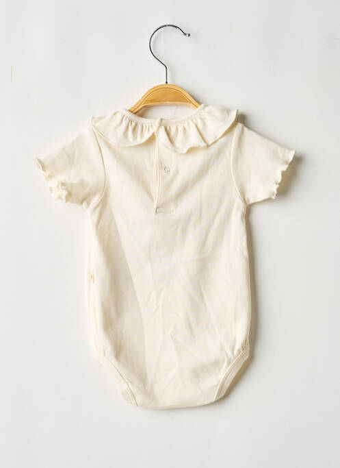 Body lingerie fermeture pressionnée à l'entrejambe beige UAUA fille