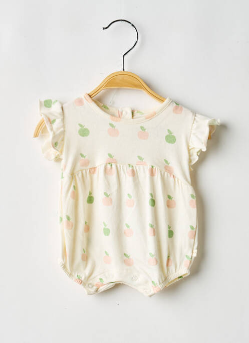 Combishort col rond manches courtes beige LES PETITES CHOSES fille