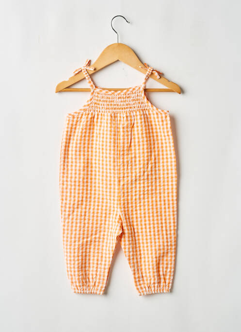 Combi-pantalon resserrée sur le bas fines bretelles orange ARSENE ET LES PIPELETTES fille