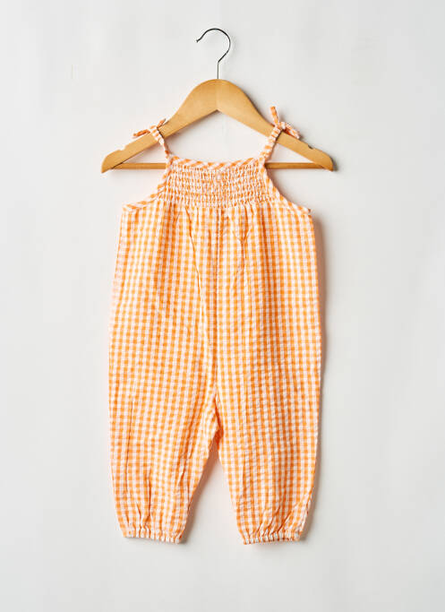 Combi-pantalon resserrée sur le bas fines bretelles orange ARSENE ET LES PIPELETTES fille