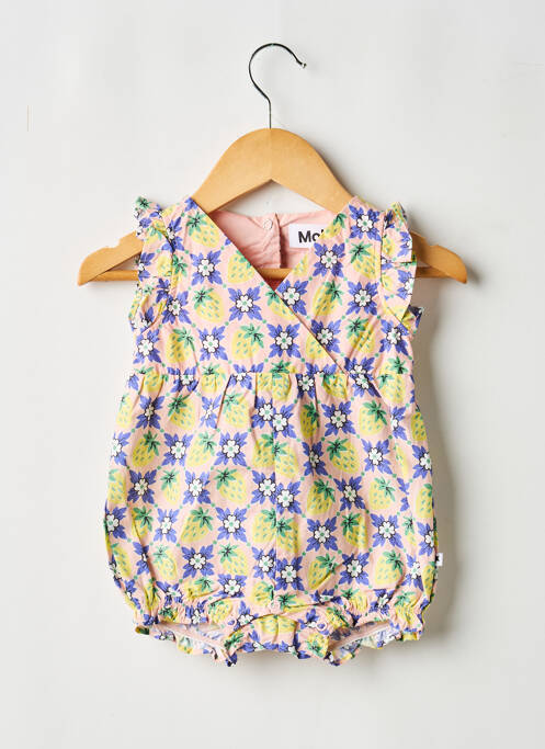 Combi-pantalon resserrée sur le bas manches courtes rose MOLO fille