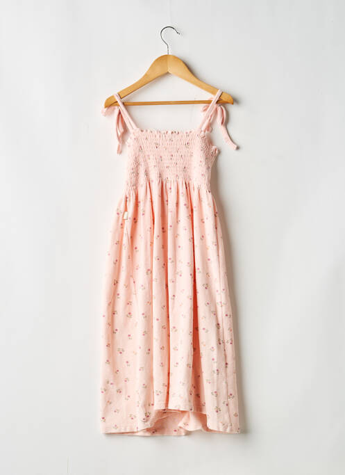 Robe longue sans manche sans manche rose TOCOTO VINTAGE fille