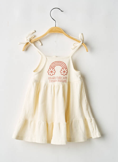 Robe mi-longue fines bretelles fines bretelles beige TOCOTO VINTAGE fille