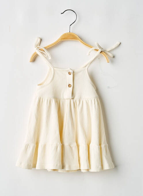 Robe mi-longue fines bretelles fines bretelles beige TOCOTO VINTAGE fille