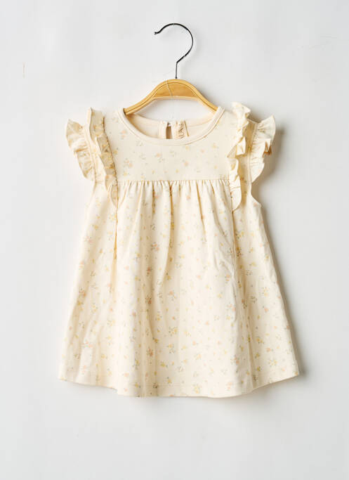 Robe mi-longue sans manche sans manche beige UAUA fille
