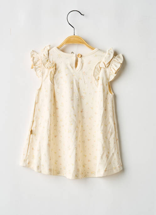 Robe mi-longue sans manche sans manche beige UAUA fille