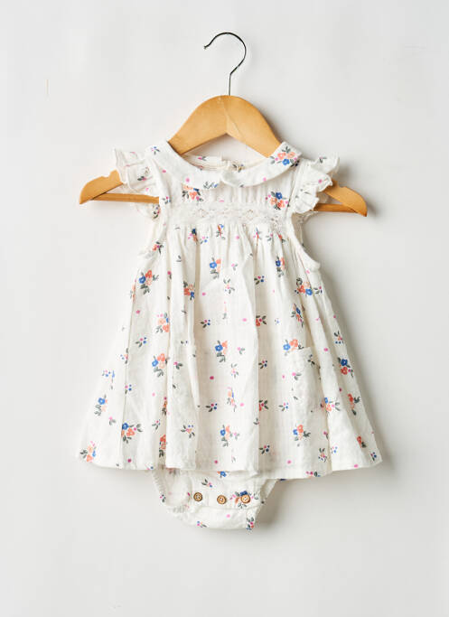 Robe mi-longue sans manche sans manche blanc TOCOTO VINTAGE fille