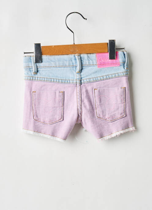Short fermeture zippée sous rabat boutonné rose BILLIEBLUSH fille