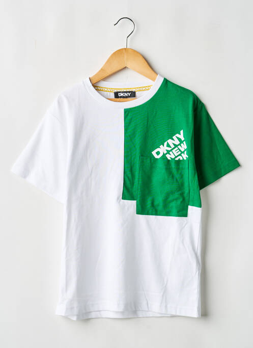 T-shirt coupe droite manches courtes vert DKNY garcon