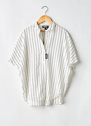 Chemisier manches courtes manches courtes blanc DKNY fille