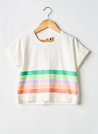 T-shirt stretch manches courtes blanc COS I SAID SO fille