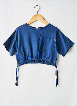 Top manches courtes manches courtes bleu PLEASE fille