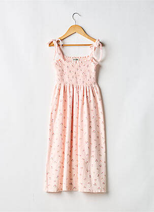 Robe longue sans manche sans manche rose TOCOTO VINTAGE fille