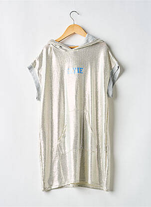 Robe mi-longue manches courtes manches courtes argent DIXIE fille