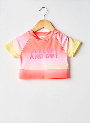 Top coupe cintrée manches courtes orange BILLIEBLUSH fille