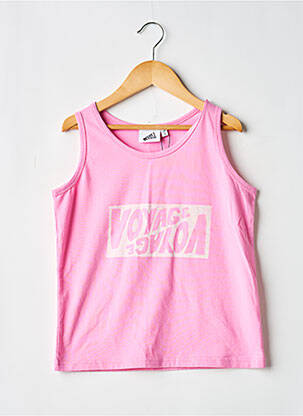 Top coupe cintrée sans manche rose COS I SAID SO fille