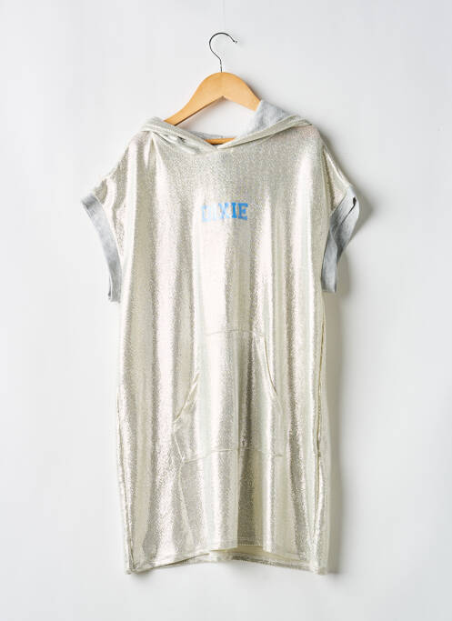 Robe mi-longue manches courtes manches courtes argent DIXIE fille