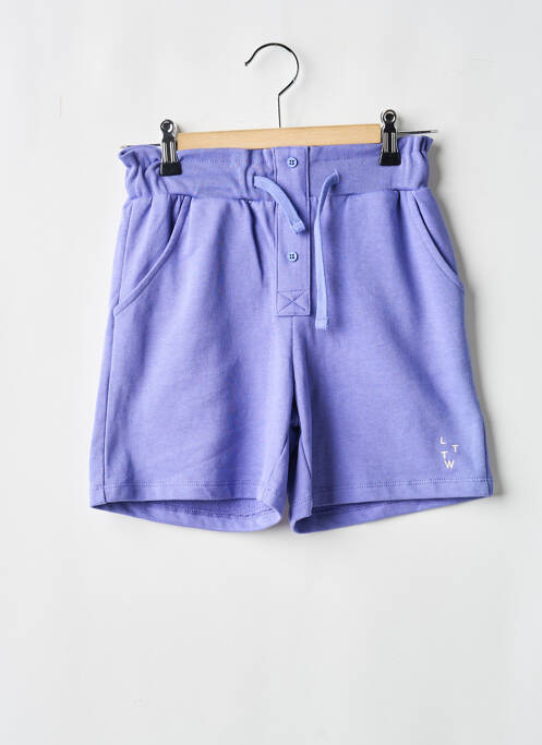 Short poches taille élastique violet LETTER TO THE WORLD fille