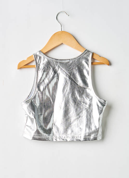 Top coupe cintrée sans manche argent COS I SAID SO fille
