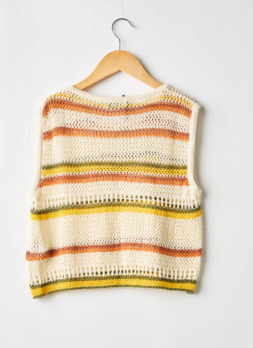 Top coupe droite manches courtes orange DIXIE fille