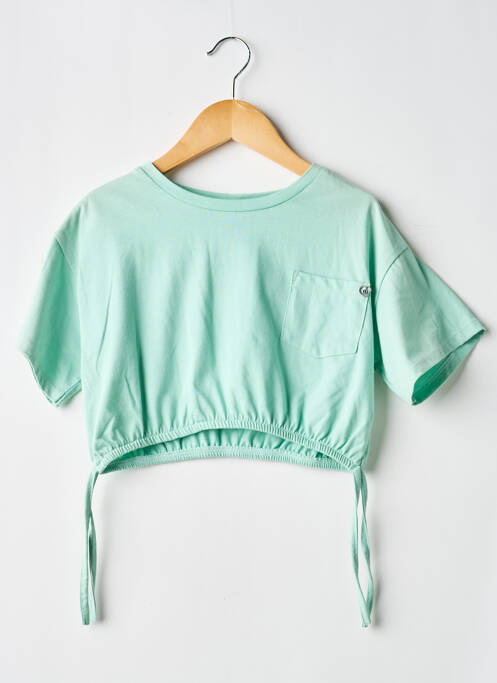 Top manches courtes manches courtes vert PLEASE fille