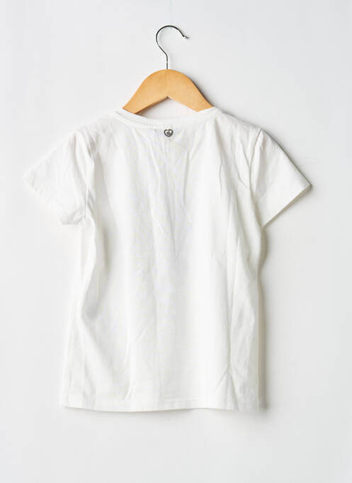 T-shirt coupe droite manches courtes blanc PLEASE fille