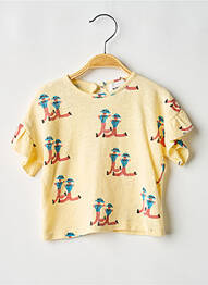 T-shirt fermeture boutonnée au dos manches courtes jaune BOBO CHOSES fille