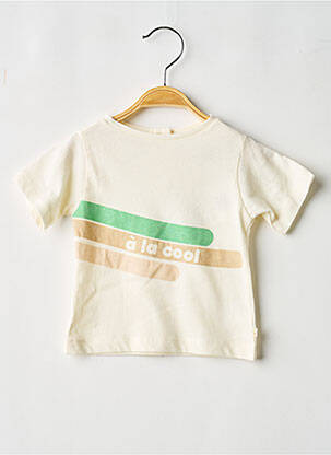 T-shirt imprimé fantaisie manches courtes beige LES PETITES CHOSES garçon