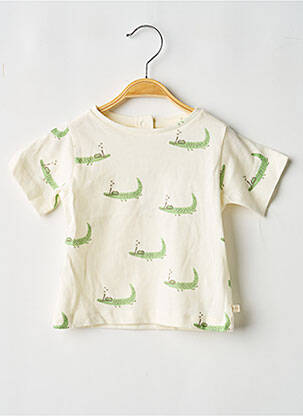 T-shirt fermeture pressionnée manches longues beige LES PETITES CHOSES garçon