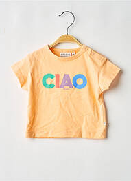 T-shirt stretch manches courtes orange ARSENE ET LES PIPELETTES garcon