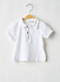 Polo stretch manches courtes blanc NOUKIE'S garcon