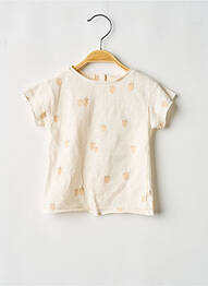 T-shirt stretch manches courtes beige LES PETITES CHOSES fille