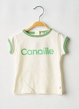 T-shirt fermeture pressionnée manches courtes vert LES PETITES CHOSES garçon