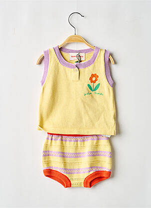 Ensemble pantalon maille fine jaune BOBO CHOSES fille