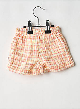 Short fermeture liens à nouer taille élastique orange ARSENE ET LES PIPELETTES fille