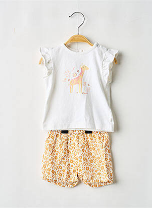 Ensemble short manches courtes beige NOUKIE'S fille