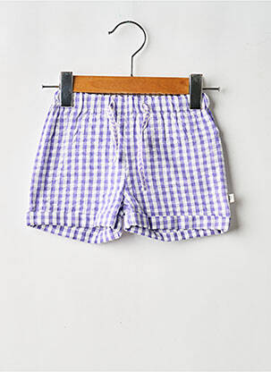Short fermeture liens à nouer taille élastique violet ARSENE ET LES PIPELETTES fille