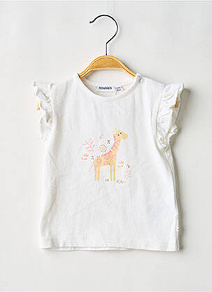 T-shirt stretch manches courtes beige NOUKIE'S fille