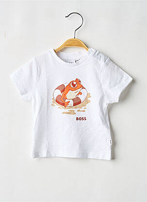 T-shirt stretch manches courtes blanc HUGO BOSS garcon