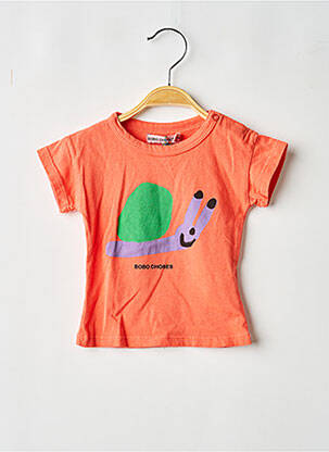 T-shirt stretch manches courtes orange BOBO CHOSES garcon
