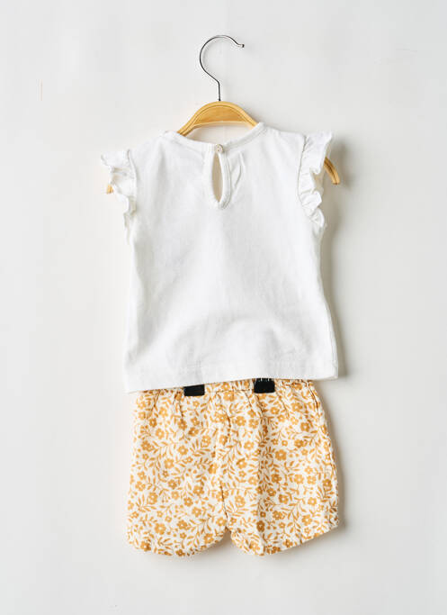 Ensemble short manches courtes beige NOUKIE'S fille