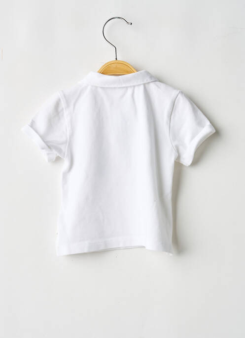 Polo stretch manches courtes blanc NOUKIE'S garcon