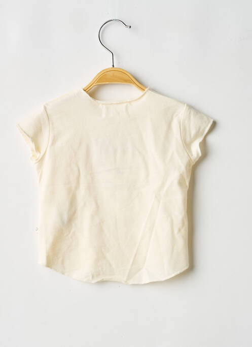 T-shirt stretch manches courtes beige ARSENE ET LES PIPELETTES fille
