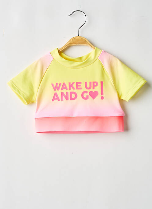 T-shirt stretch manches courtes jaune BILLIEBLUSH fille