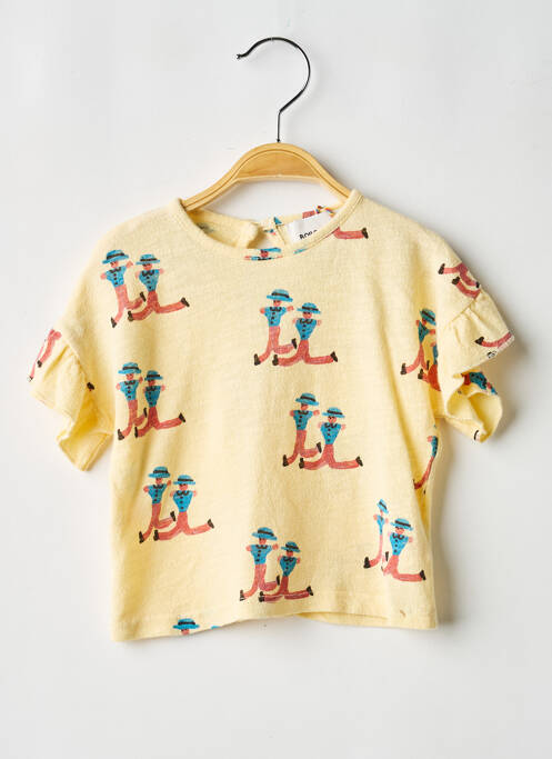 T-shirt fermeture boutonnée au dos manches courtes jaune BOBO CHOSES fille