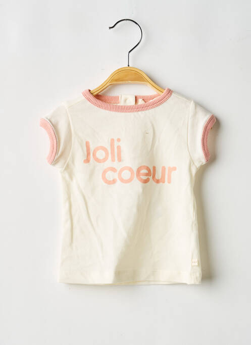 T-shirt coupe droite manches courtes rose LES PETITES CHOSES fille