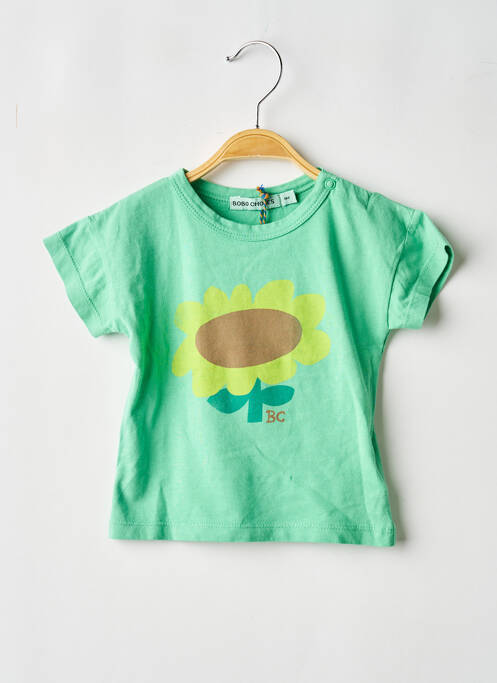 T-shirt stretch manches courtes vert BOBO CHOSES fille