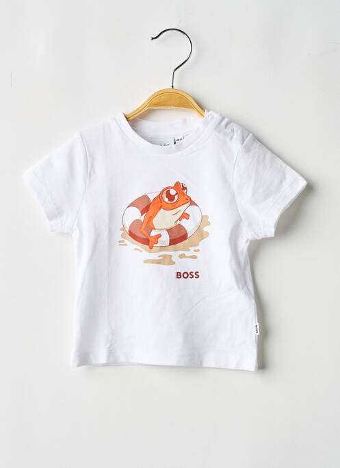 T-shirt stretch manches courtes blanc HUGO BOSS garcon